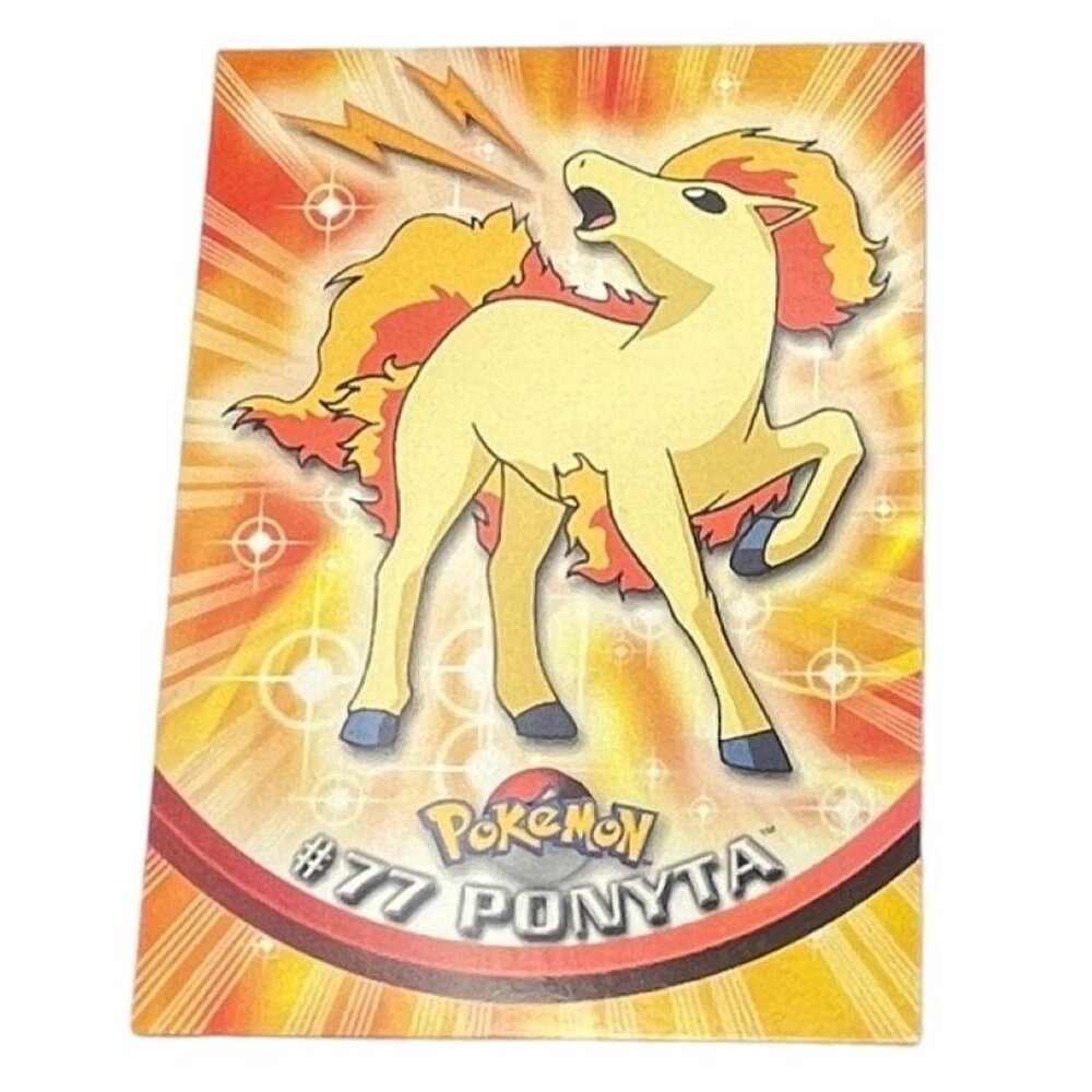 Ponyta Pokemon Card Topps #77 TV Animation Edition Series Blue Logo
